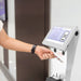 Sleek Floor Stand with Printer Slot, Security Enclosure and Integrated Honeywell 2D Scanner (White) CTA DIGITAL