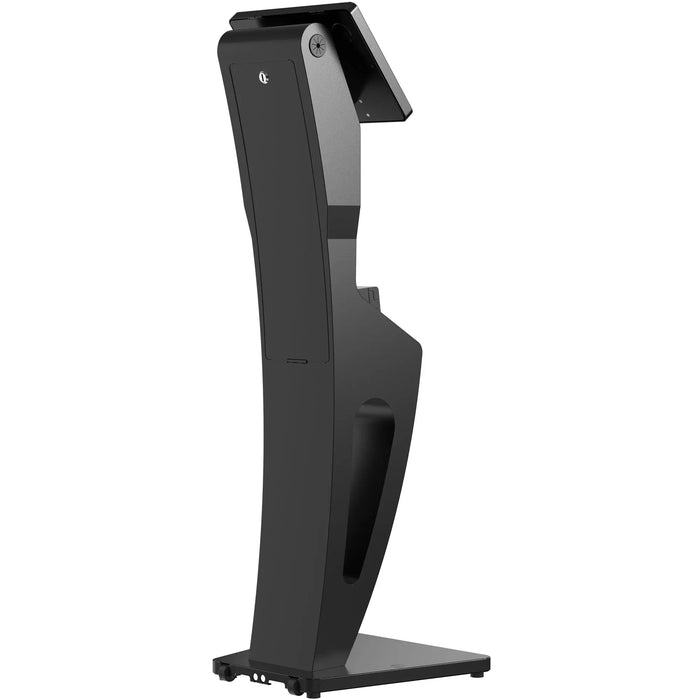 Sleek Floor Stand with Printer Slot, Security Enclosure and Integrated Honeywell 2D Scanner (White) CTA DIGITAL