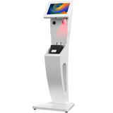 Sleek Floor Stand with Printer Slot, Security Enclosure and Integrated Honeywell 2D Scanner