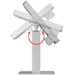 Sleek Rotating Desk Mount with Security Enclosure and Integrated Honeywell 2D Scanner (White) CTA DIGITAL