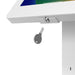 Sleek Rotating Desk Mount with Security Enclosure and Integrated Honeywell 2D Scanner (White) CTA DIGITAL