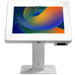 Sleek Rotating Desk Mount with Security Enclosure and Integrated Honeywell 2D Scanner (White) CTA DIGITAL