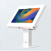 Sleek Rotating Desk Mount with Security Enclosure and Integrated Honeywell 2D Scanner (White) CTA DIGITAL