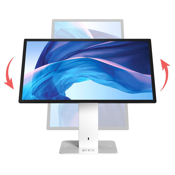 Sleek Rotating Desk Mount with Security Enclosure for 9-11" Tablets (White) CTA DIGITAL
