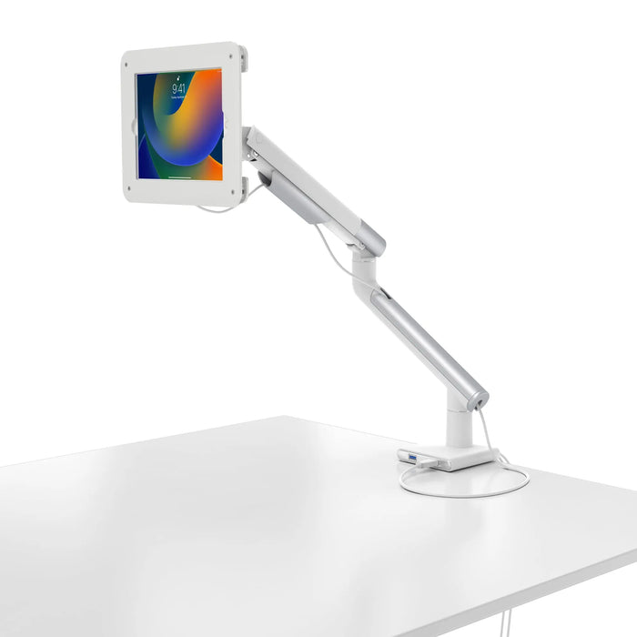  Slim Spring Arm Mount w/ USB Ports and Universal Security Enclosure for Medium Size Tablets CTA DIGITAL