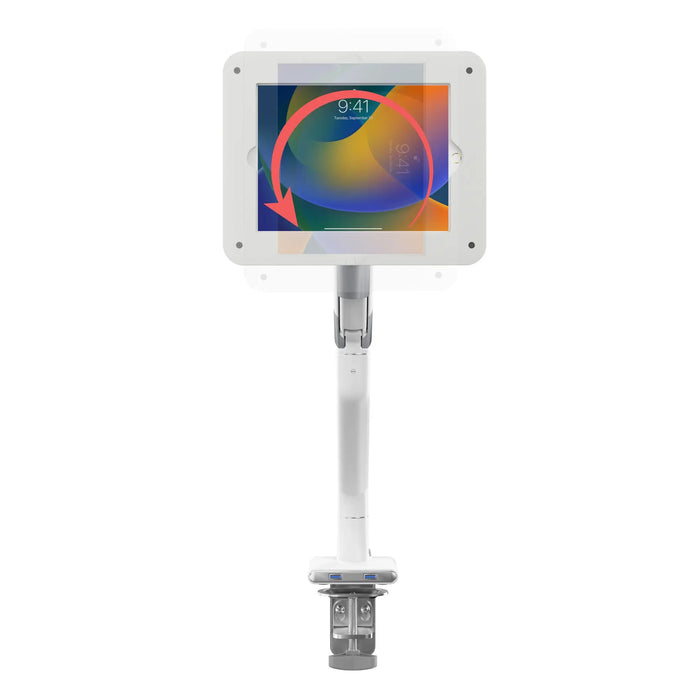  Slim Spring Arm Mount w/ USB Ports and Universal Security Enclosure for Medium Size Tablets CTA DIGITAL