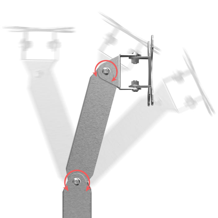 Stainless Steel Pole Mount with Articulating Arm for CTA Digital's Stainless-Steel Enclosures CTA DIGITAL
