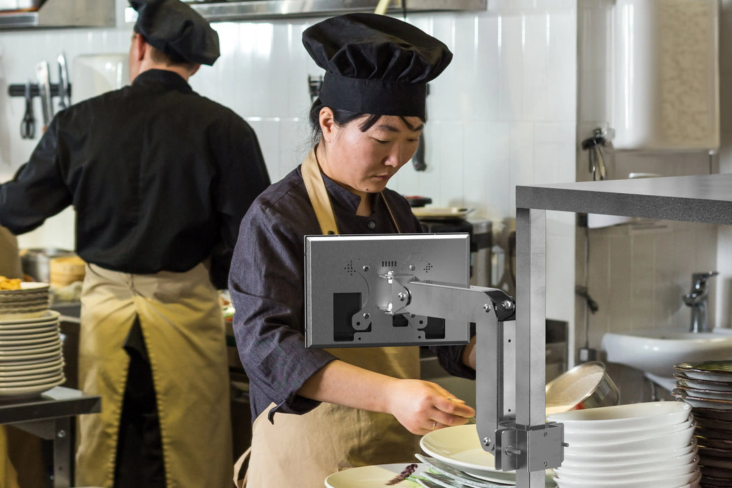 Stainless Steel Pole Mount with Articulating Arm for CTA Digital's Stainless-Steel Enclosures CTA DIGITAL