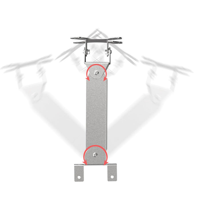 Stainless Steel Pole Mount with Articulating Arm for CTA Digital's Stainless-Steel Enclosures CTA DIGITAL