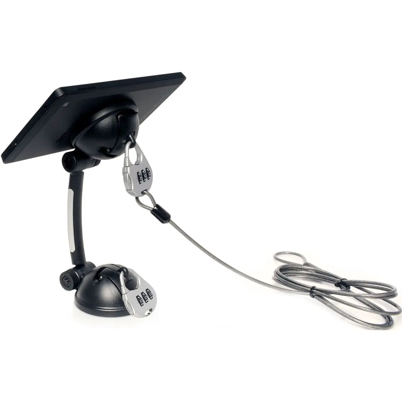 Suction Mount Stand with Theft Deterrent Lock for Tablets and Smartphones