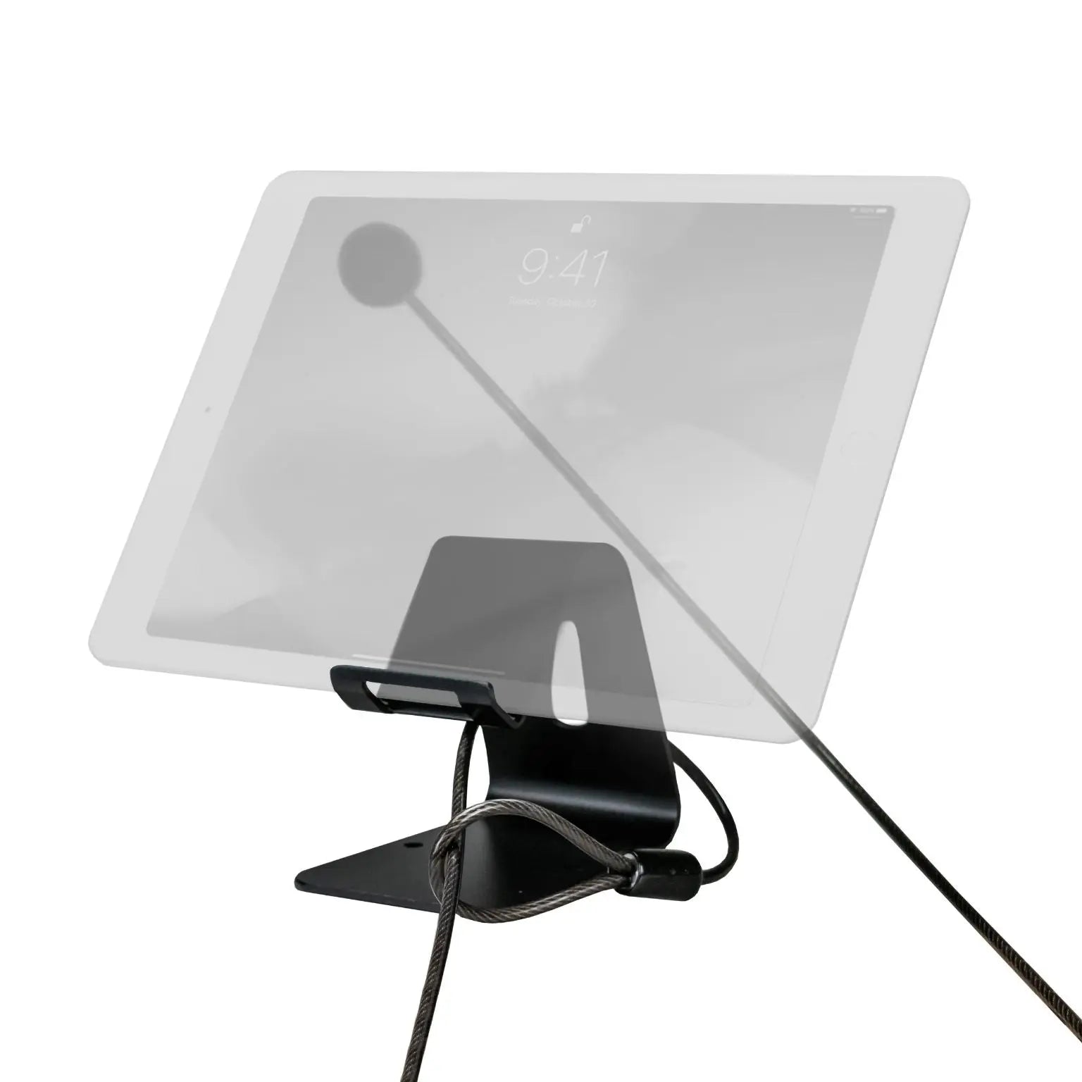 Tablet Desktop Security Kit with Display Stand and Theft-Deterrent Cable