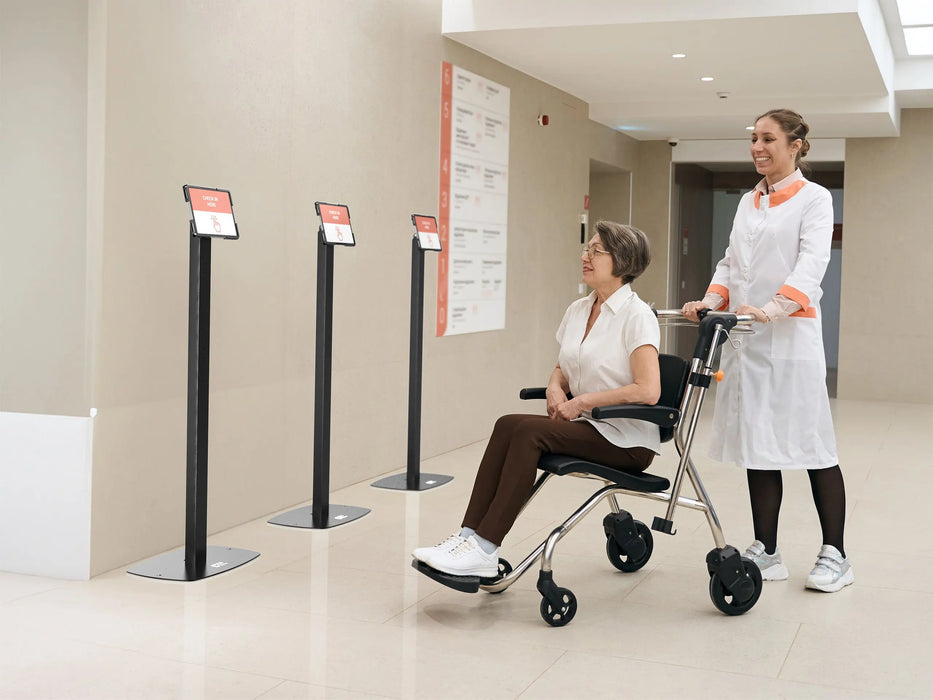 Thin Profile Floor Stand with Universal Holder for 9.7"-12.9" Tablets CTA DIGITAL