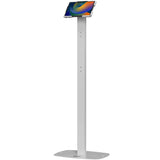 Thin Profile Floor Stand with Universal Holder for 9.7"-12.9" Tablets (White)
