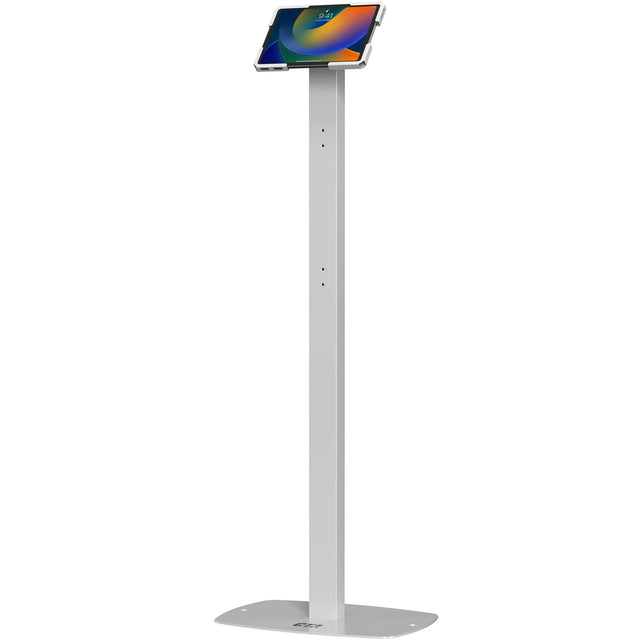 Thin Profile Floor Stand with Universal Holder for 9.7"-12.9" Tablets (White)