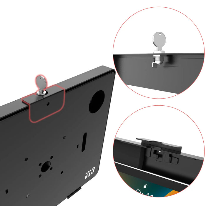 Thin Profile Graphic Sign Floor Stand w/ Security Enclosure CTA DIGITAL