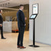 Thin Profile Graphic Sign Floor Stand w/ Security Enclosure CTA DIGITAL