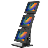 Triple-Screen Adjustable Kiosk w/ Security Enclosures