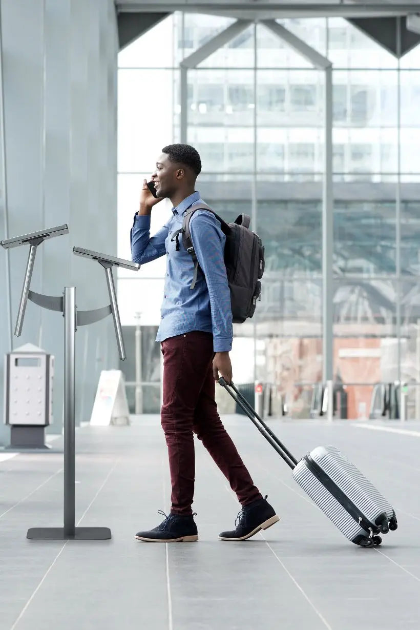 Twin Kiosk Security Floor Stand