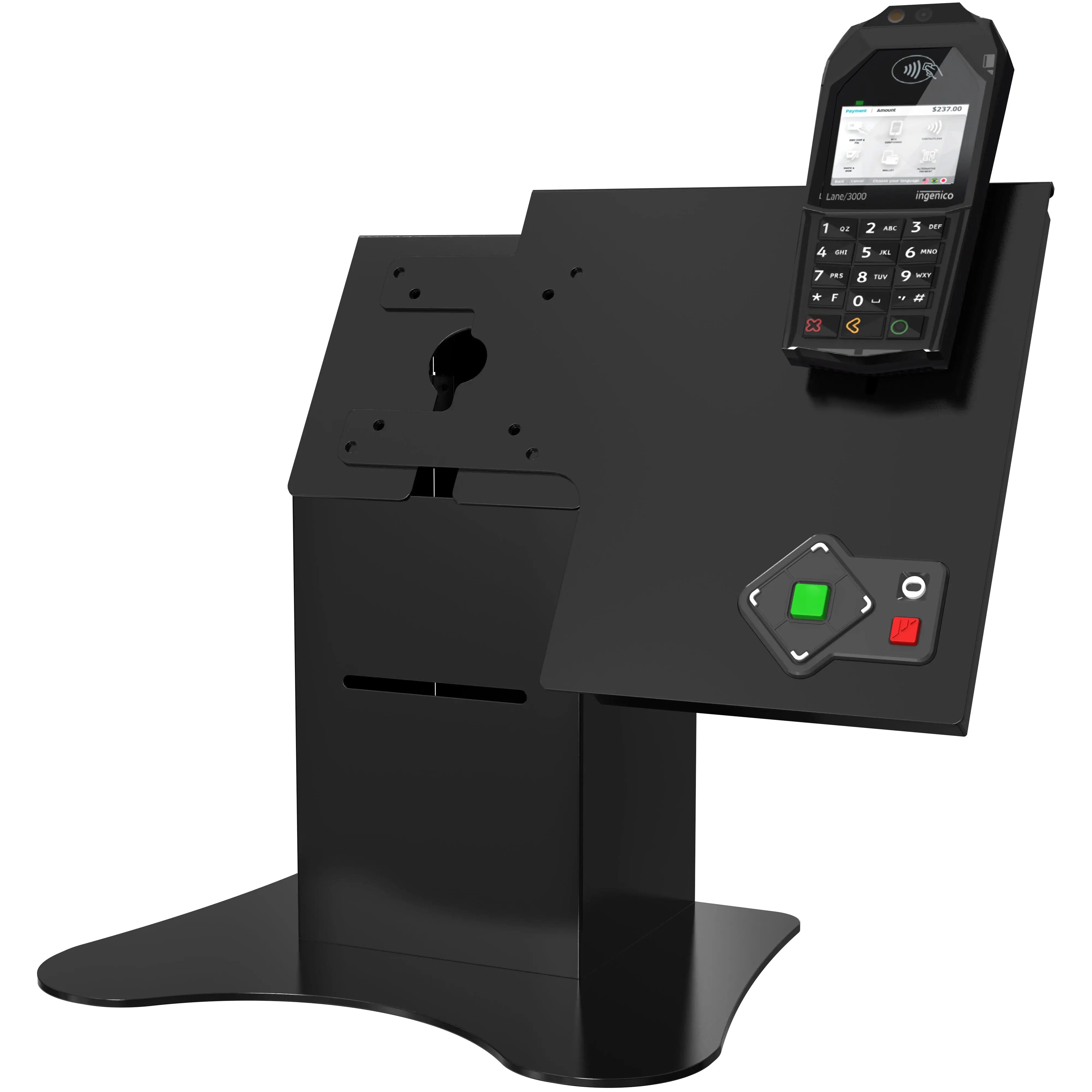 VESA Compatible Desk Mount w/ Printer Shelf Compartment CTA DIGITAL