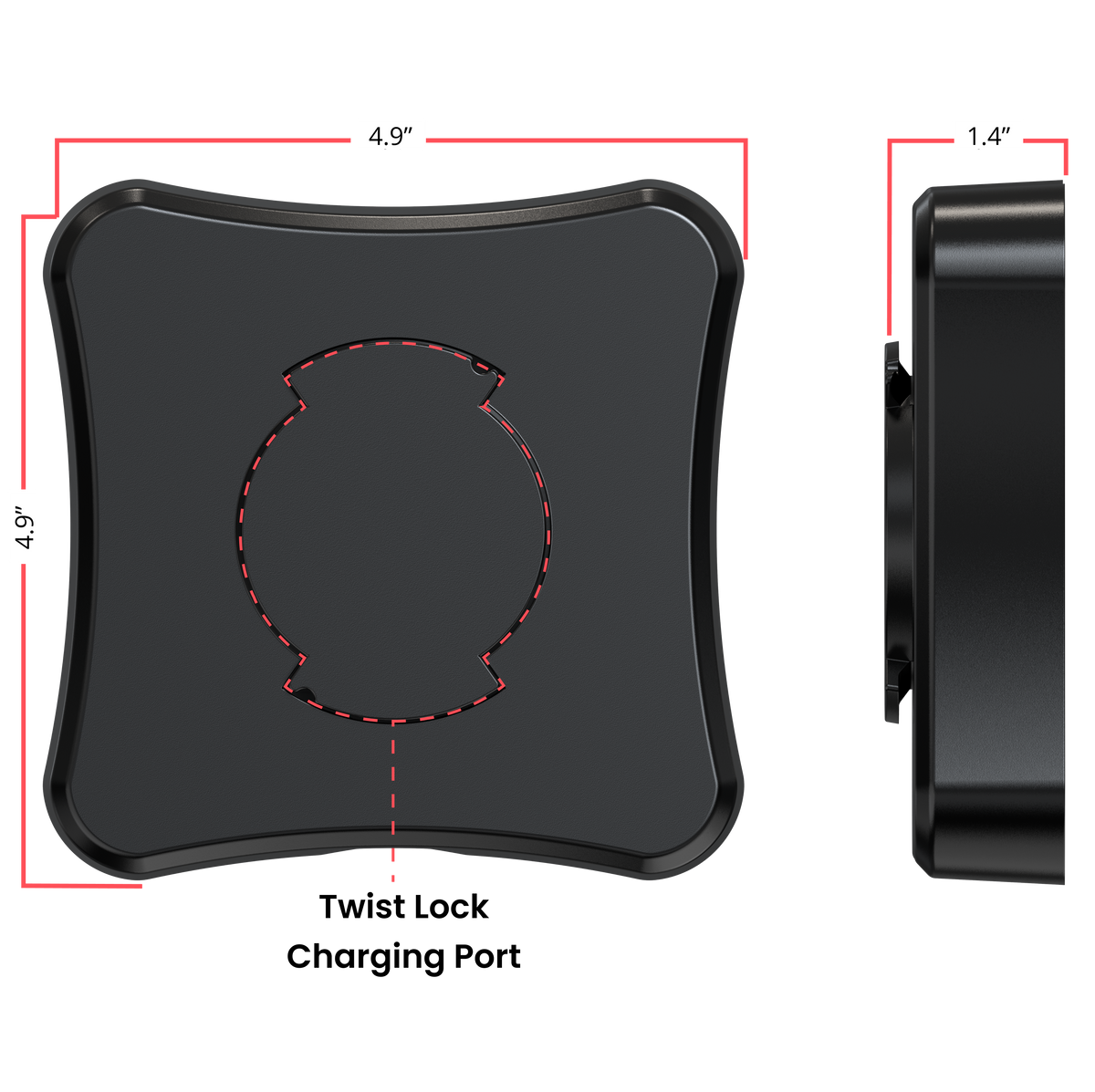 VersaGuard Twist Lock Protective Tablet Case and Dock with Wireless Inductive Charging For iPad Mini 7 (A17 Pro) and iPad Mini 6