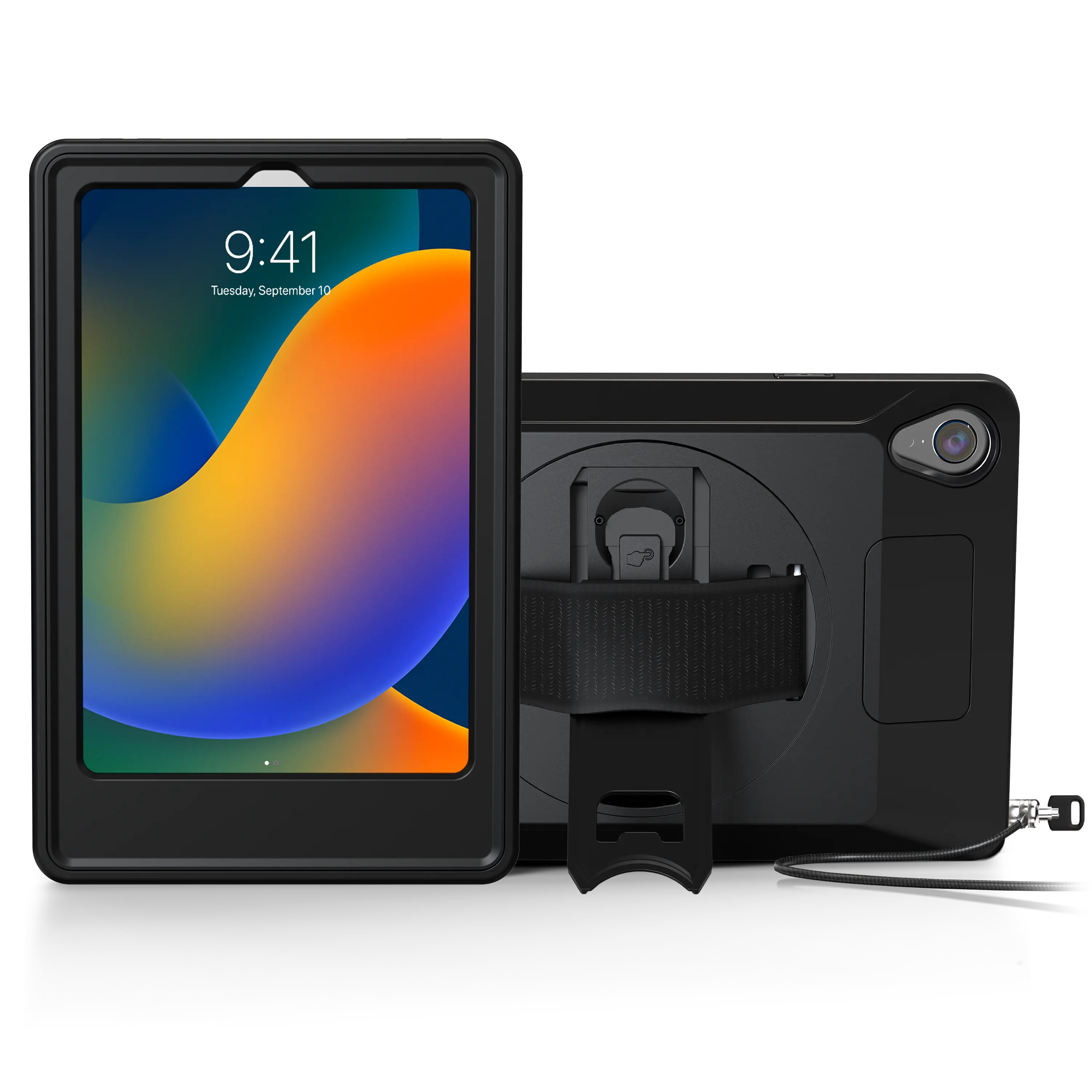 VersaGuard Protective Tablet Case with POGO Charging, Built-In Kick Stand and Hand Strap for iPad Mini 6/7 CTA DIGITAL