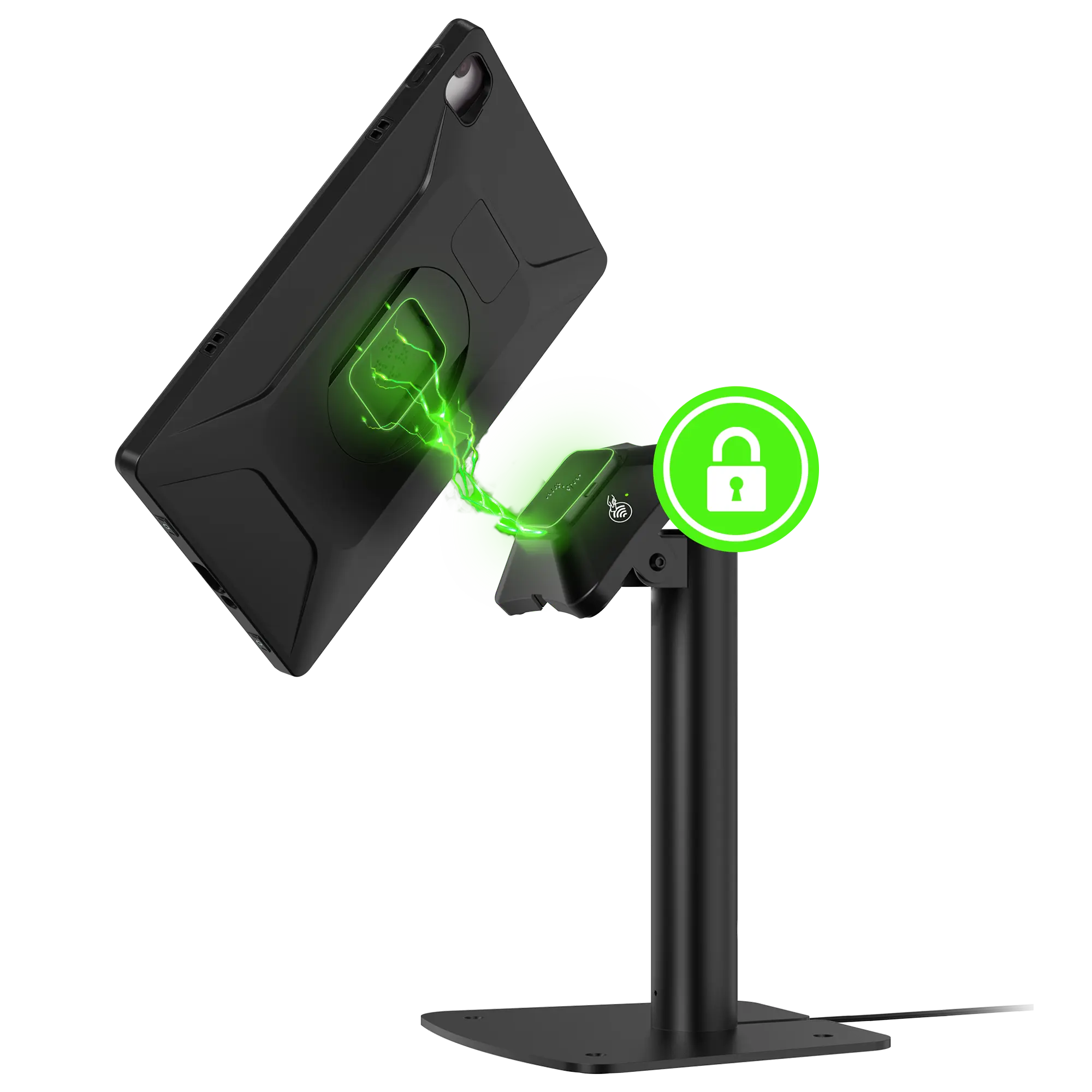VersaGuard Smart Lock Charge I11 Case and Dock with Versatile 180 Degree Rotation Desk Mount CTA DIGITAL