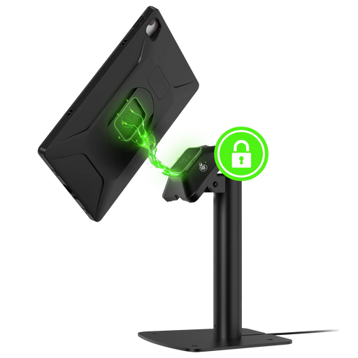 VersaGuard Smart Lock Charge I11 Case and Dock with Versatile 180 Degree Rotation Desk Mount CTA DIGITAL