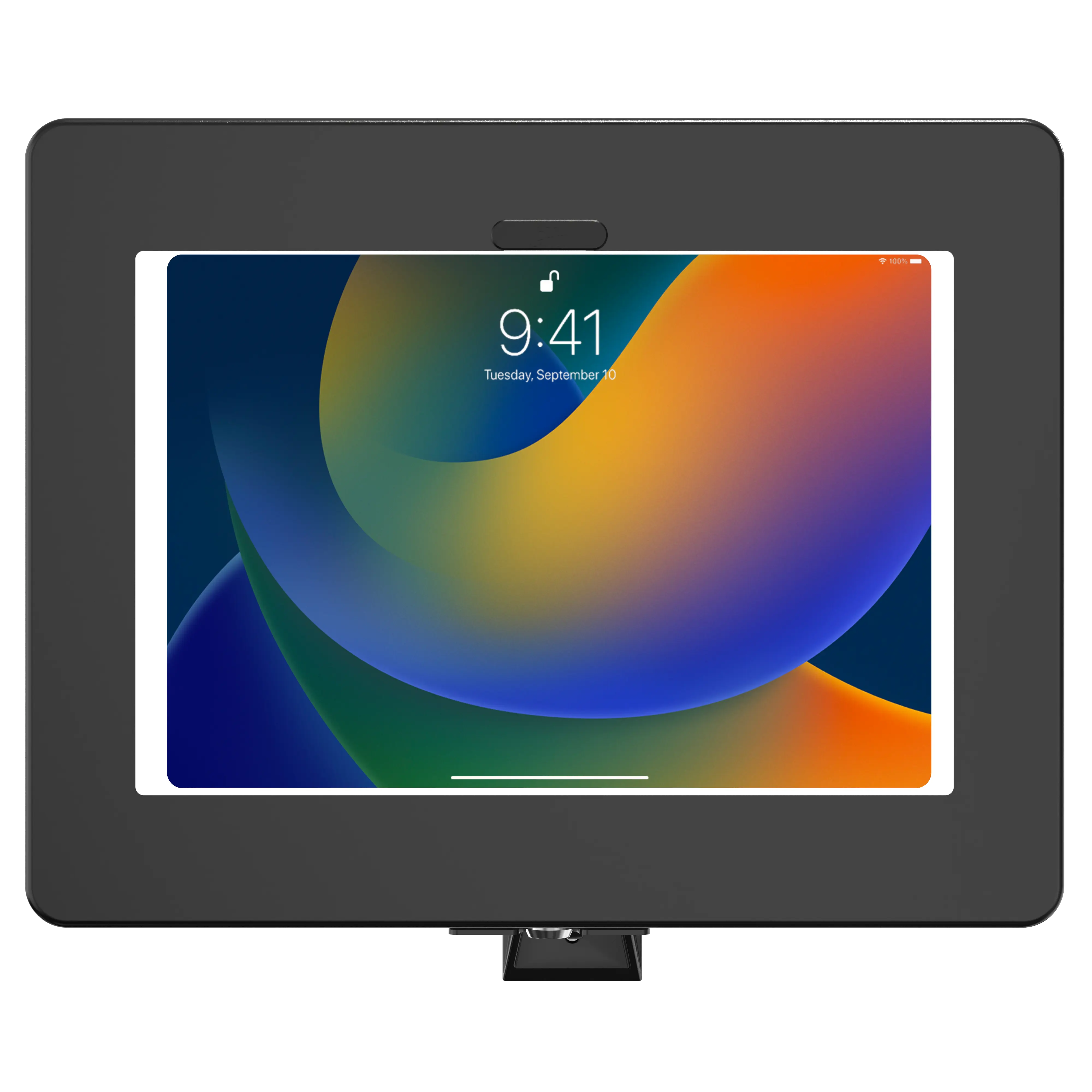 Wall Mount with Security Enclosure and Integrated Honeywell 2D Scanner (Black) CTA DIGITAL