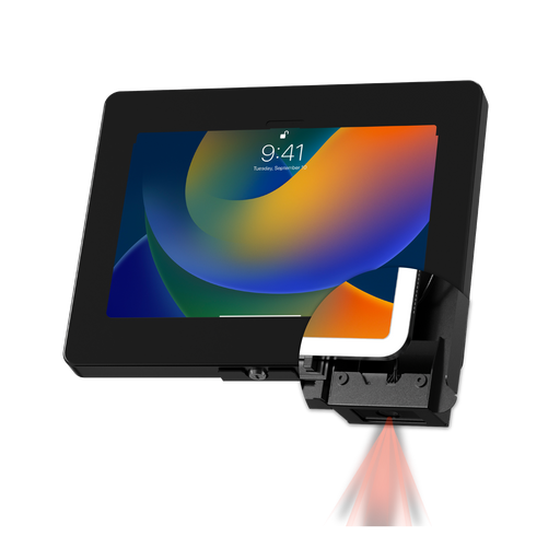 Wall Mount with Security Enclosure and Integrated Honeywell 2D Scanner (Black) CTA DIGITAL