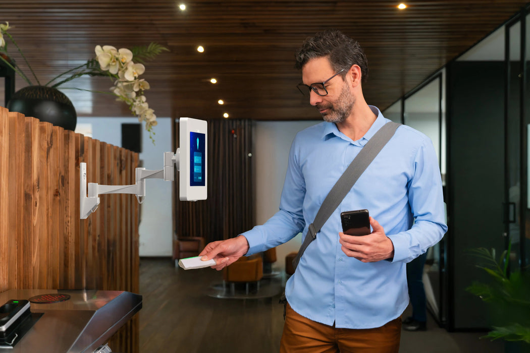 Wall Mount with Security Enclosure and Integrated Honeywell 2D Scanner (Black) CTA DIGITAL