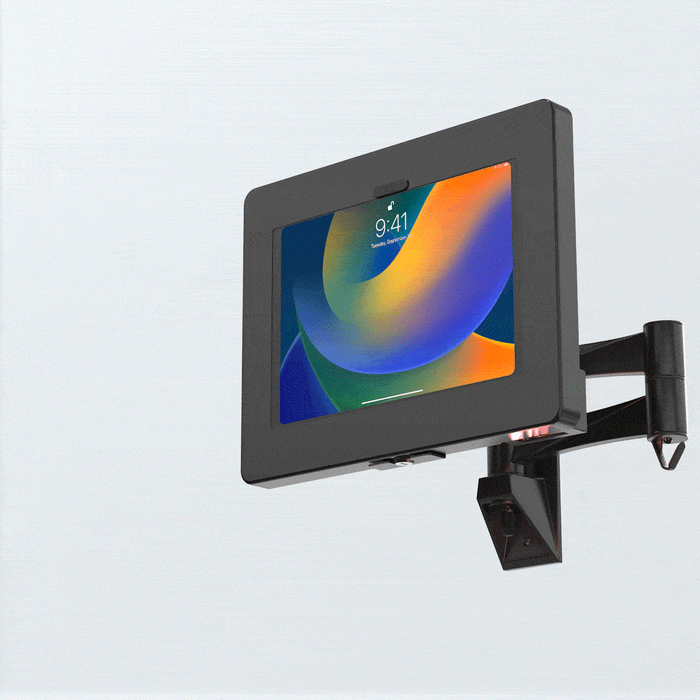 Wall Mount with Security Enclosure and Integrated Honeywell 2D Scanner (Black) CTA DIGITAL