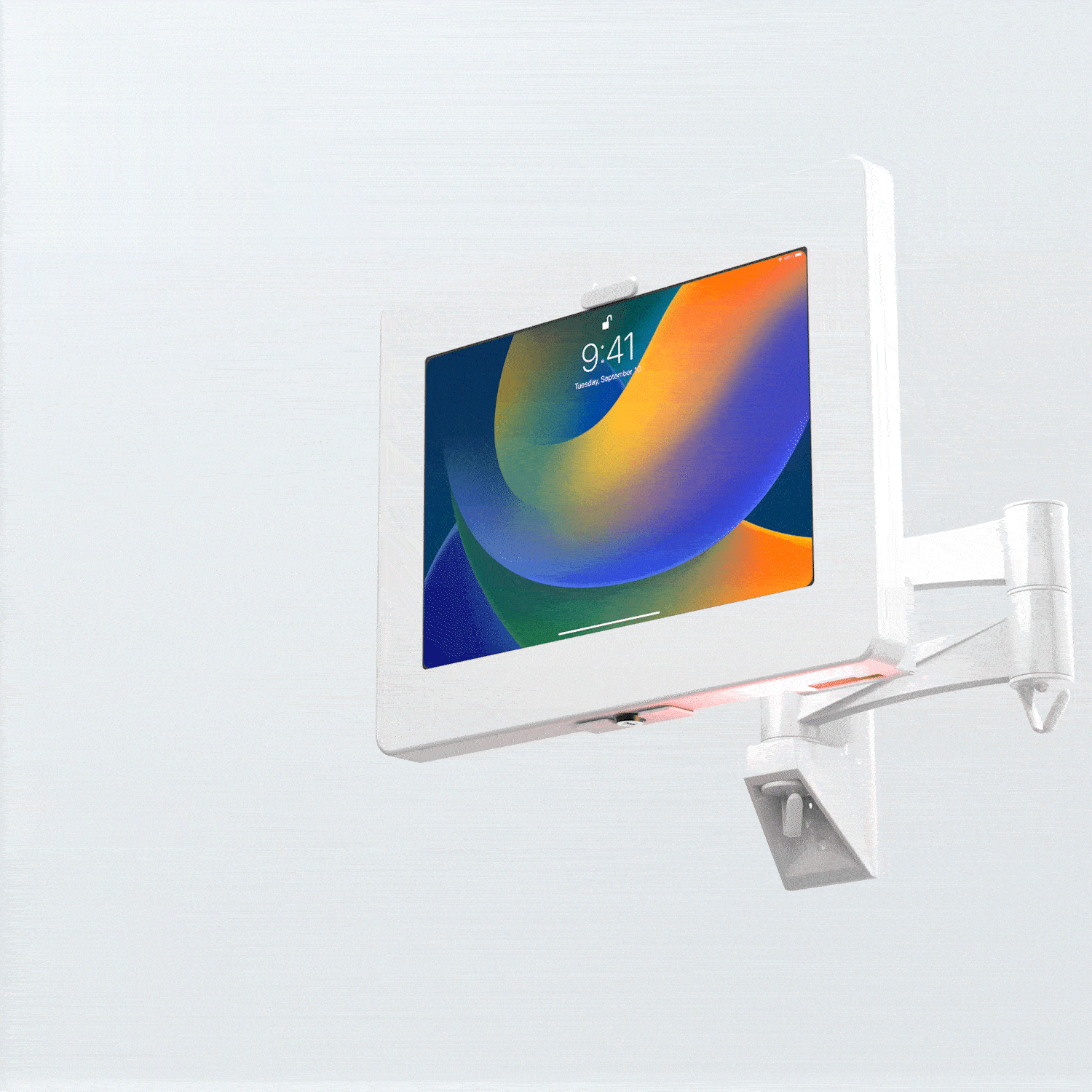 Wall Mount with Security Enclosure and Integrated Honeywell 2D Scanner (Black) CTA DIGITAL