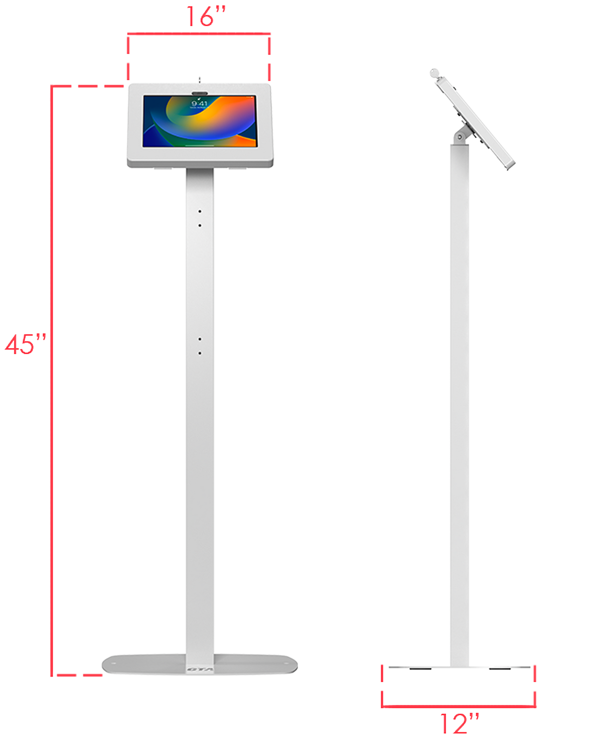 Premium Thin Profile Floor Stand with Security Enclosure