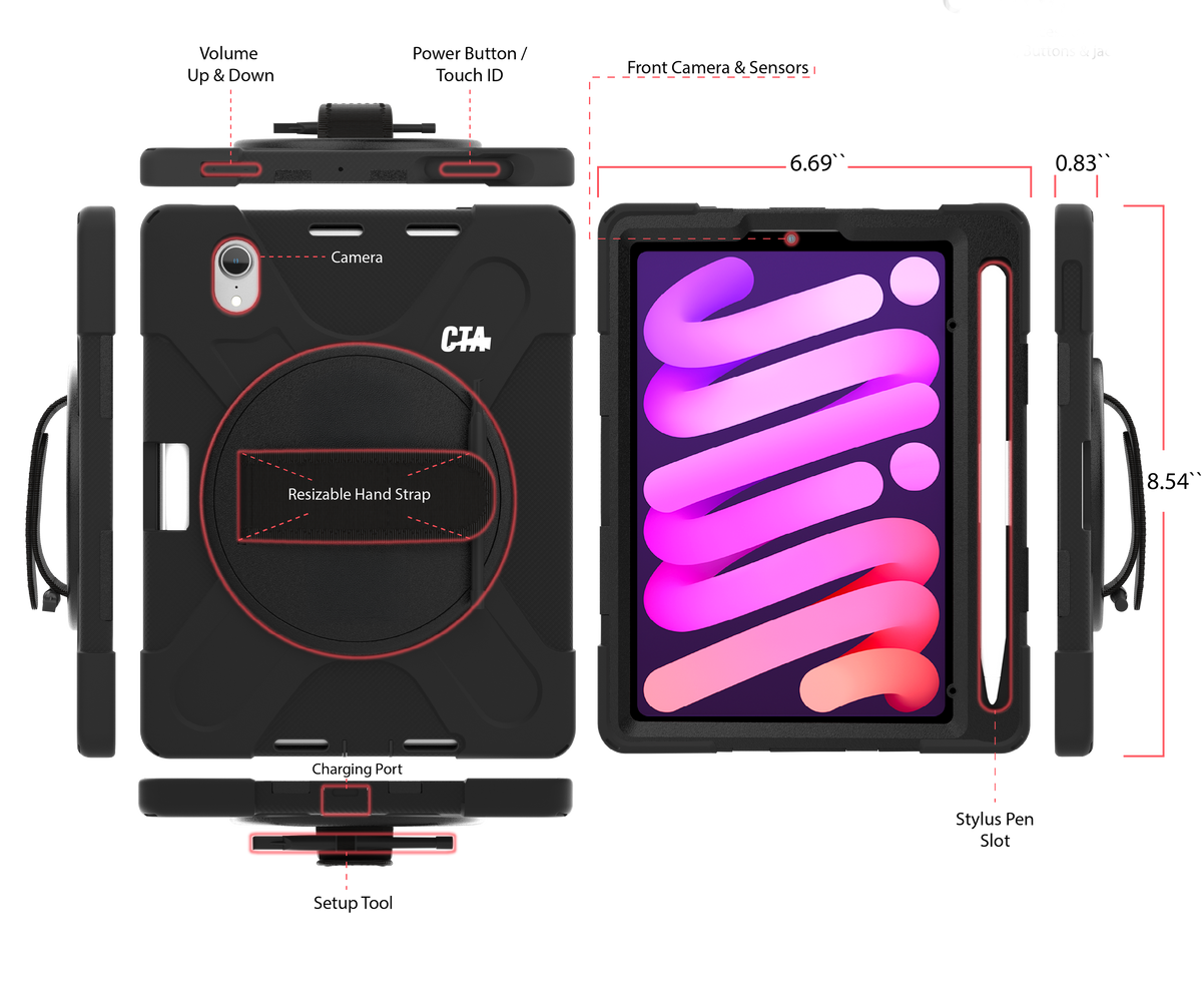 Protective Case with Built-in 360° Rotatable Grip