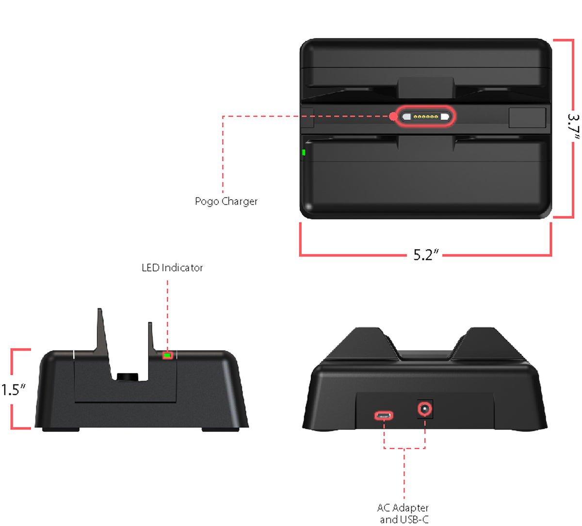 VersaGuard 1 Unit Pogo Charging Dock