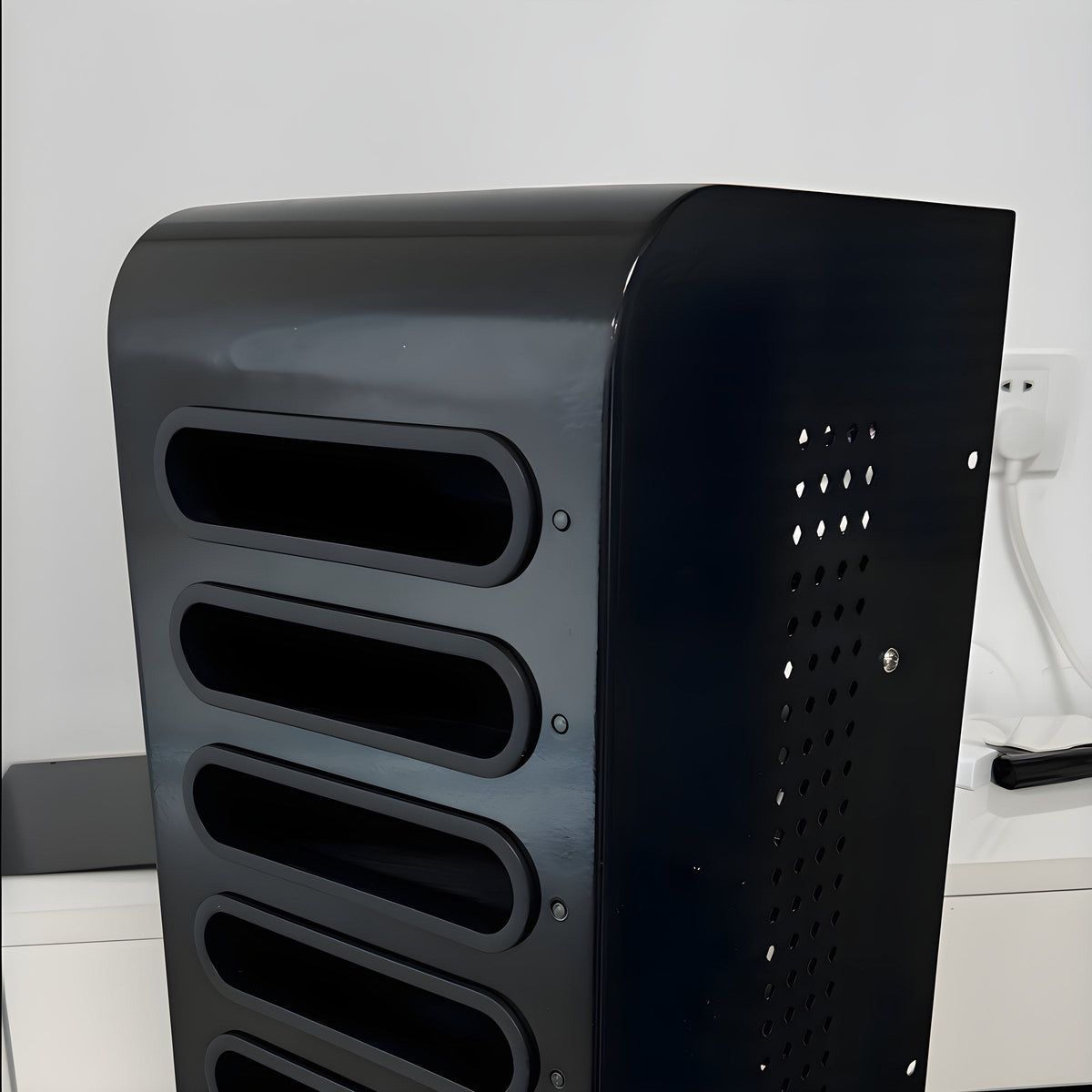 Steel charging cabinet with individual device pockets