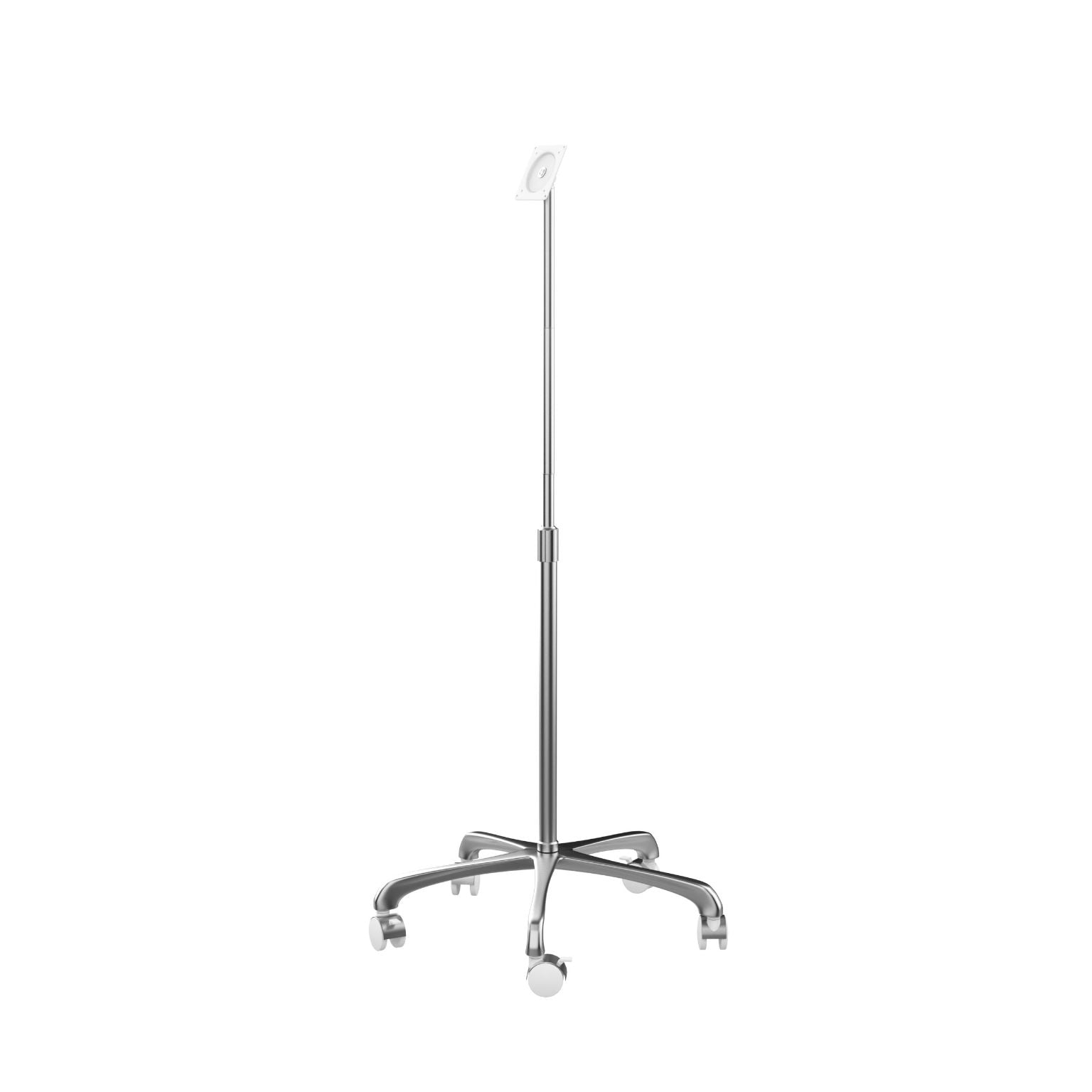 VESA-Compatible Heavy-Duty Height-Adjustable Rolling Floor Stand