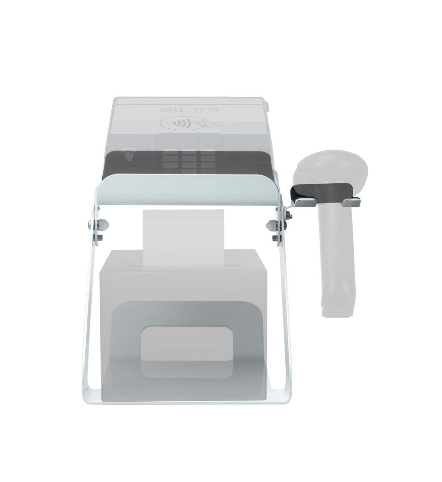 Point-of-Sale Printer Stand with Wireless Scanner Mount