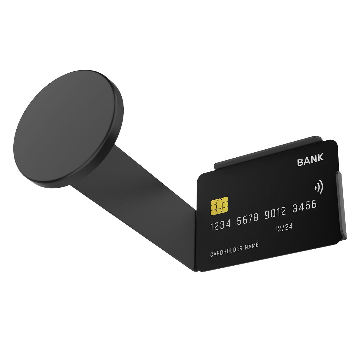 ID and Card Holder with Magnetic Attachment for Card Scanning