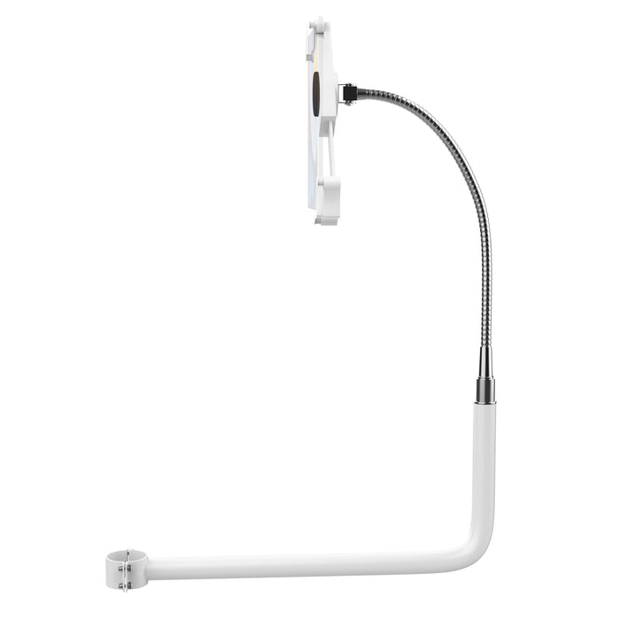 Gooseneck Chair Clamp for 7-13-Inch Tablets (White)
