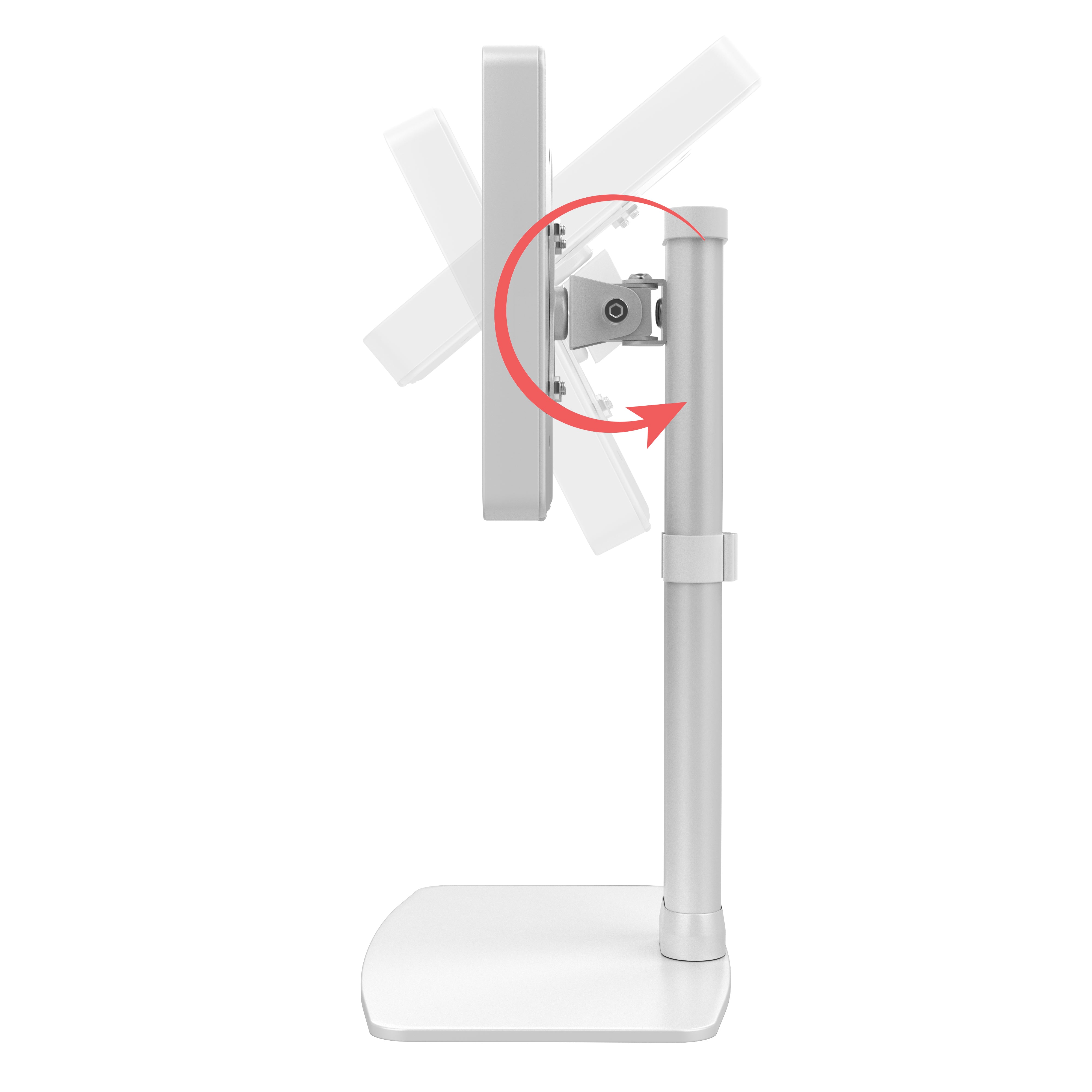 Adjustable VESA Compatible Desk Mount with Universal Security Enclosure (White)