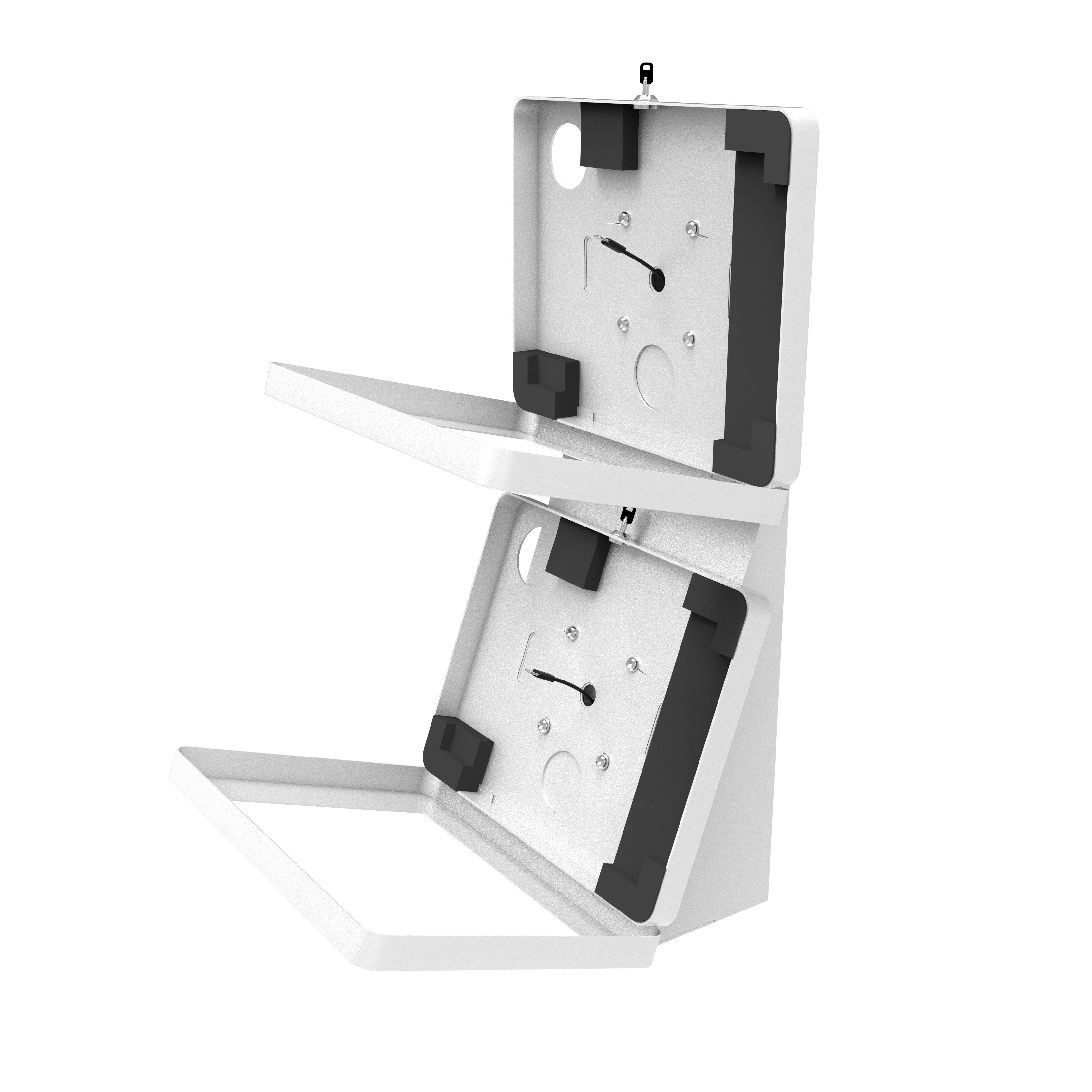 Dual Universal Security Enclosure Desk Mount w/ Storage Compartment (Black)