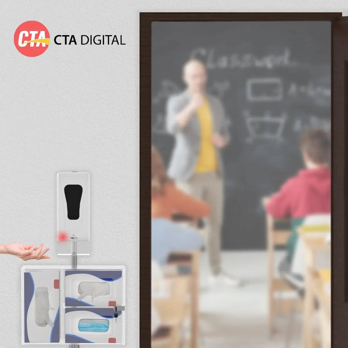 Heavy-Duty Mobile Sanitizing Station with Automatic Soap Dispenser CTA DIGITAL