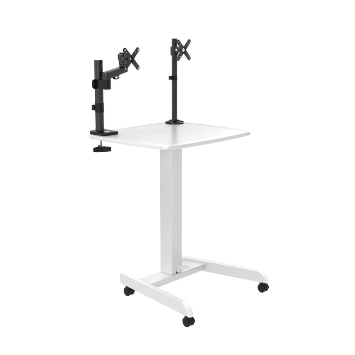 Height-Adjustable Rolling Desk with 2 Grommet VESA Mounts CTA DIGITAL