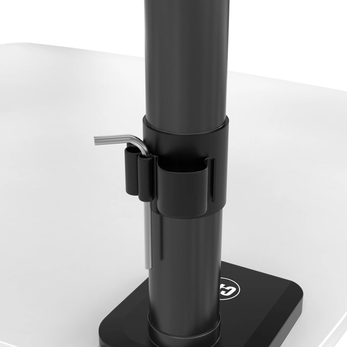 Height-Adjustable Rolling Desk with 2 Grommet VESA Mounts CTA DIGITAL