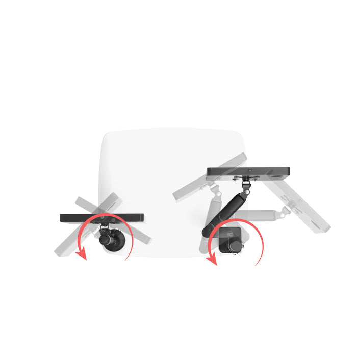 Height-Adjustable Rolling Desk with 2 Grommet VESA Mounts CTA DIGITAL