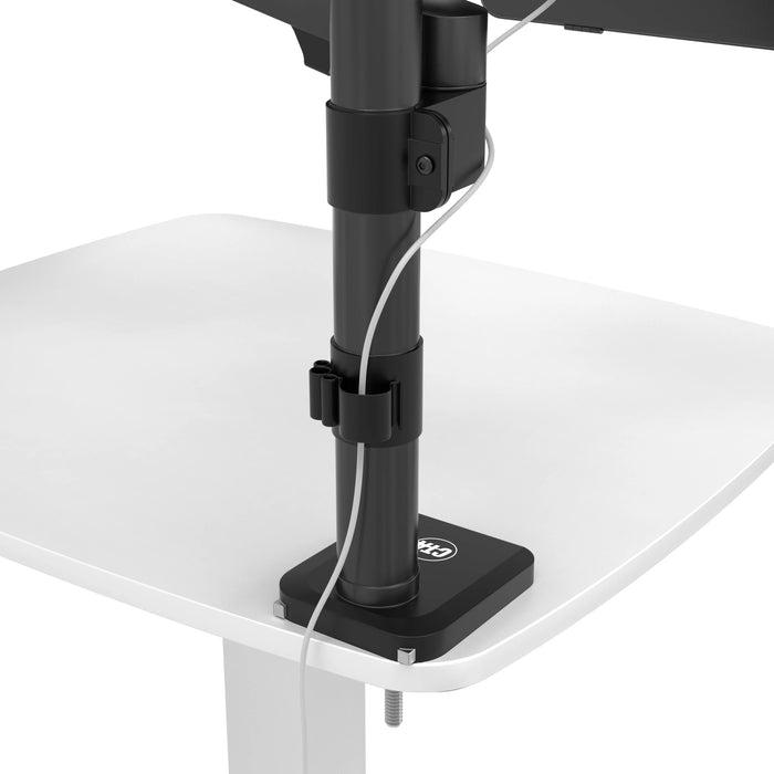 Height-Adjustable Rolling Desk with 2 Grommet VESA Mounts CTA DIGITAL