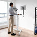Height-Adjustable Rolling Desk with 2 Grommet VESA Mounts CTA DIGITAL