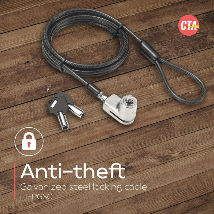 Pro-Grip Cable Key-Lock with Charge Cable Security Ring CTA DIGITAL