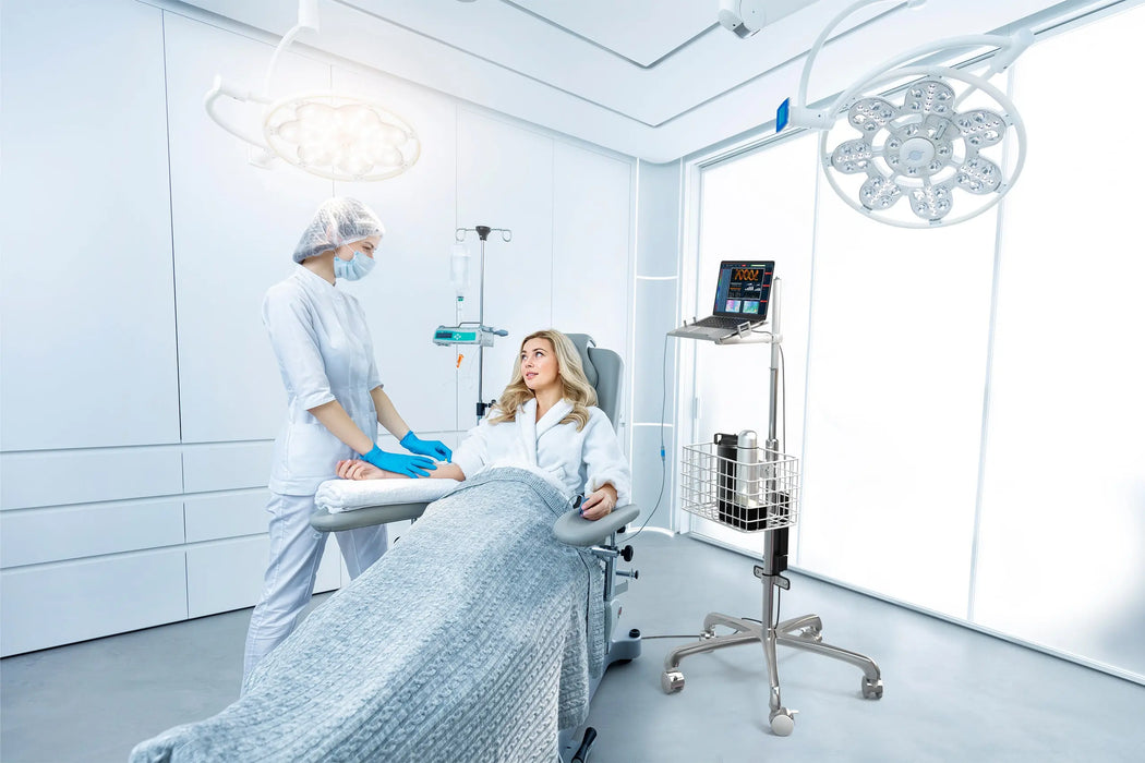 Medical Rolling Cart with Articulating Arm & Storage for Laptops CTA DIGITAL
